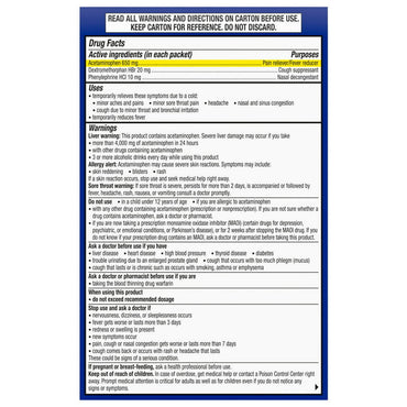 Theraflu Multi Symptom Severe Cold Packets, Berry With Menthol And Green Tea, 6 Ea