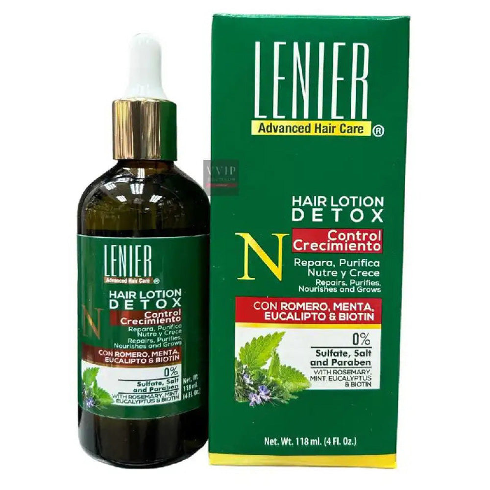 Lenier Detox Hair Lotion Purifies Scalp and Nourishes Roots 4Oz (118ml)