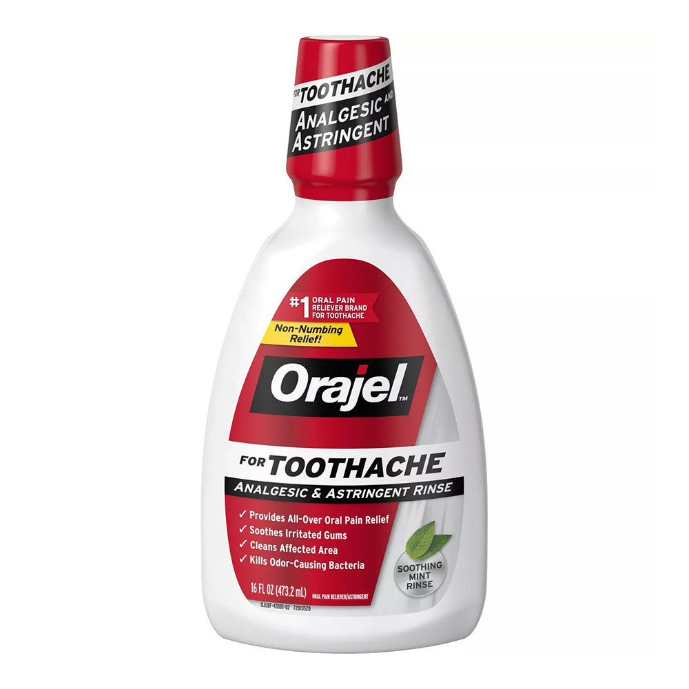 Orajel Analgesic and Astringent Rinse Toothache Soothing Mint, 1 Ea