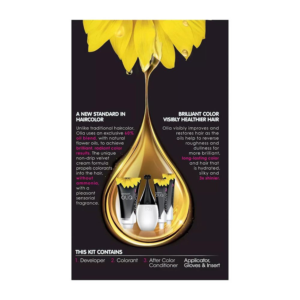 Garnier Olia Oil Powered Permanent Hair Color, 6.0 Light Brown, 1 Ea