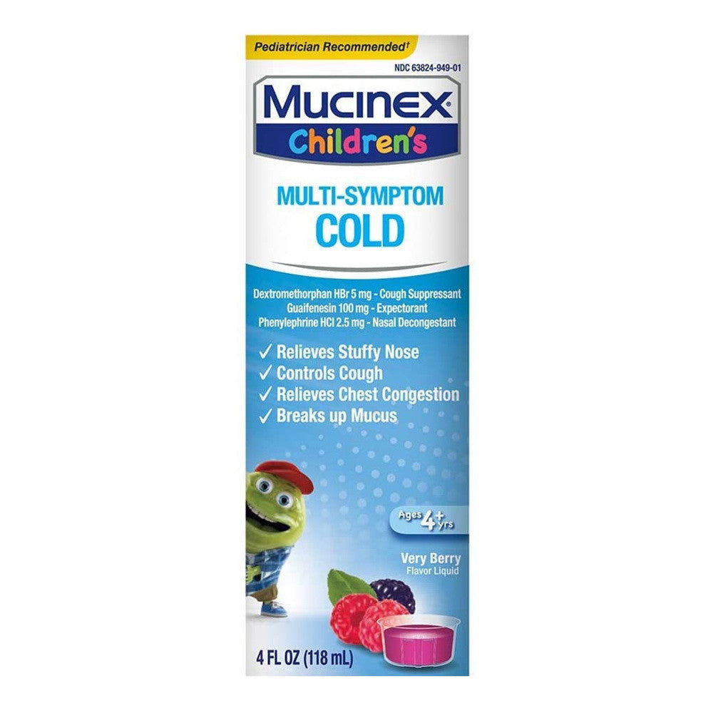 Mucinex Children's Multi-Symptom Cold, Very Berry Flavor Liquid, 4 Oz
