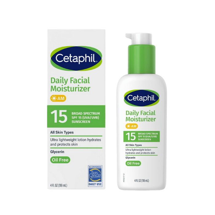 Cetaphil Daily Facial Moisturizer with Broad Spectrum Sunscreen SPF 15, 4 Oz