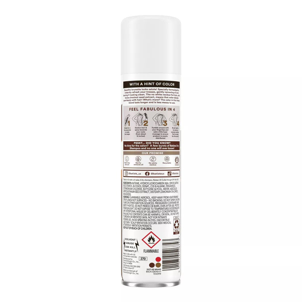 Batiste Dry Shampoo, Brunette, 3.81 Oz