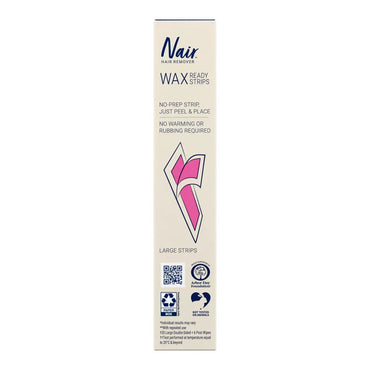Nair Hair Remover Wax Ready-Strips For Body, 100% Natural, 40 ea