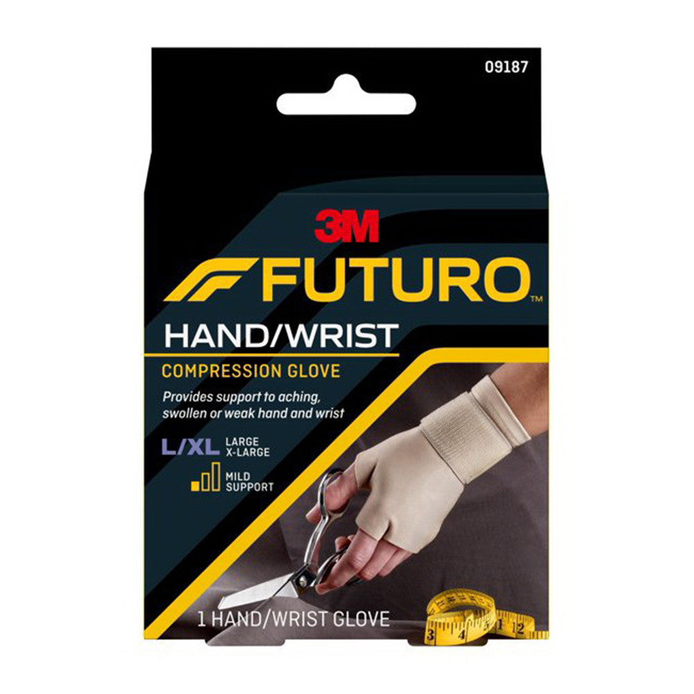 3M Futuro Hand and Wrist Compression Glove, Large/Xtra Large, Mild Support, 1 Ea