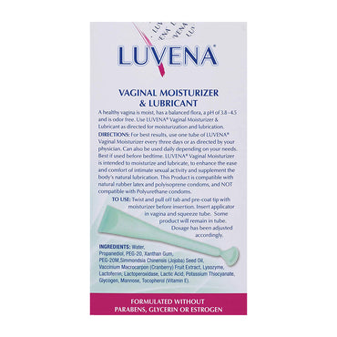 Luvena Restorative Vaginal Moisturizer and Odor Control, 5g Pre Filled Applicators - 6 ea