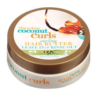 Ogx Quenching Coconut Curls Curling  Leave in Hair Butter For Hair Motorization, 6.6 Oz