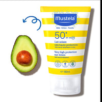 Mustela Very High Protection SPF 50 Baby Sun Lotion, 3.38 Oz