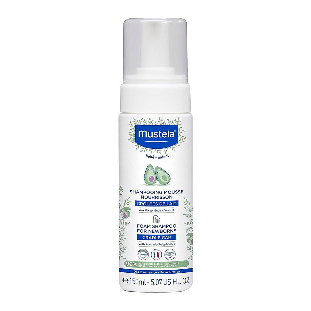Mustela Cradle Cap Newborns Foam Shampoo, 5.07 Oz