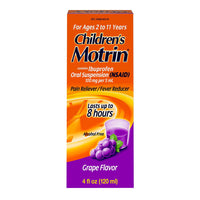 Motrin Children's Oral Suspension, Pain Relief, Ibuprofen, Grape Flavored, 4 Oz