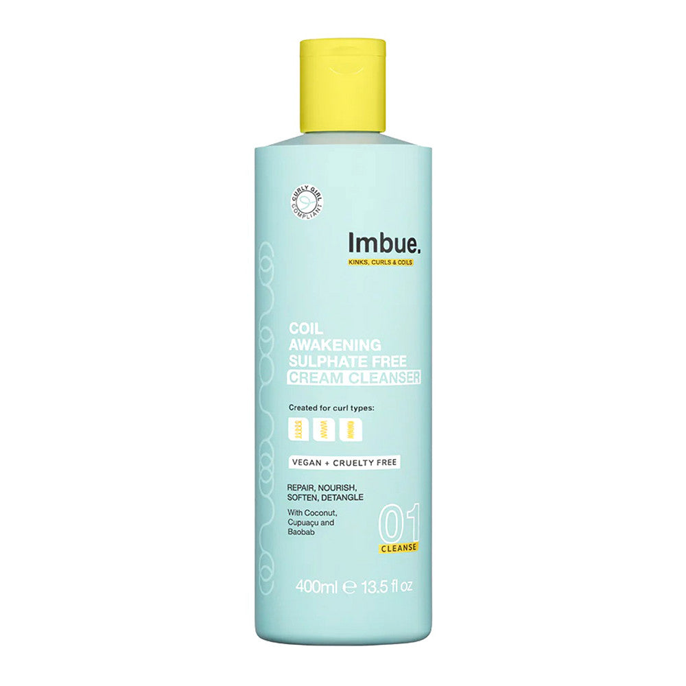Imbue Coil Awakening Sulphate Free Cream Cleanser Shampoo, 13.5 Oz