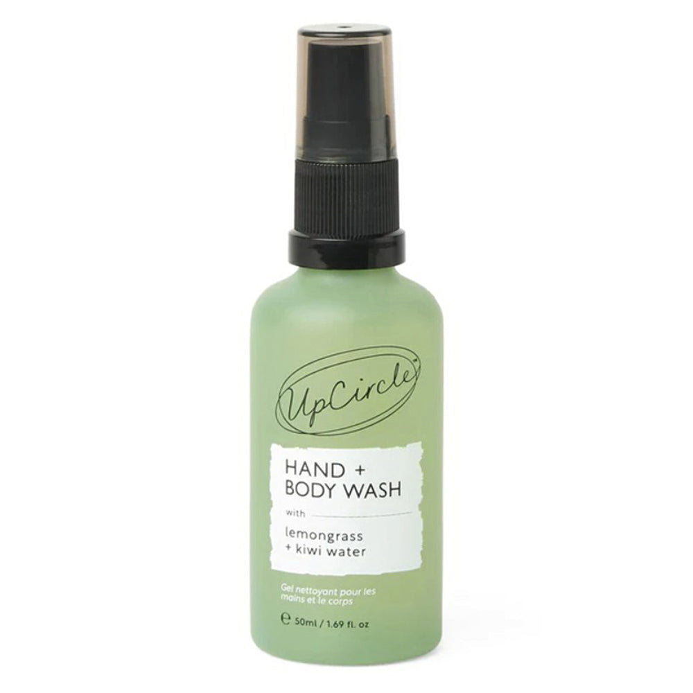 UpCircle Hand and Body Wash with Lemongrass and Kiwi Water for Refreshing Skin 1.69Oz (50ml)
