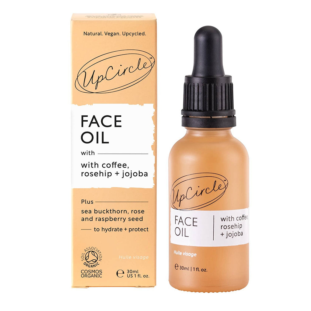 Upcircle Face Oil with Coffee Rosehip and Jojoba Glow 1Oz (30ml)