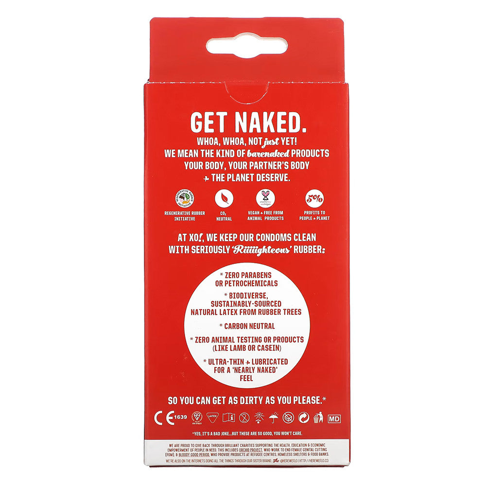 Xo Ultra Thin Righteous Rubber Condoms, 6 Ea