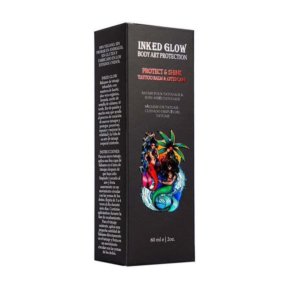 Inked Glow Protect and Shine Tatoo Balm and After Care for Healing, 2 Oz