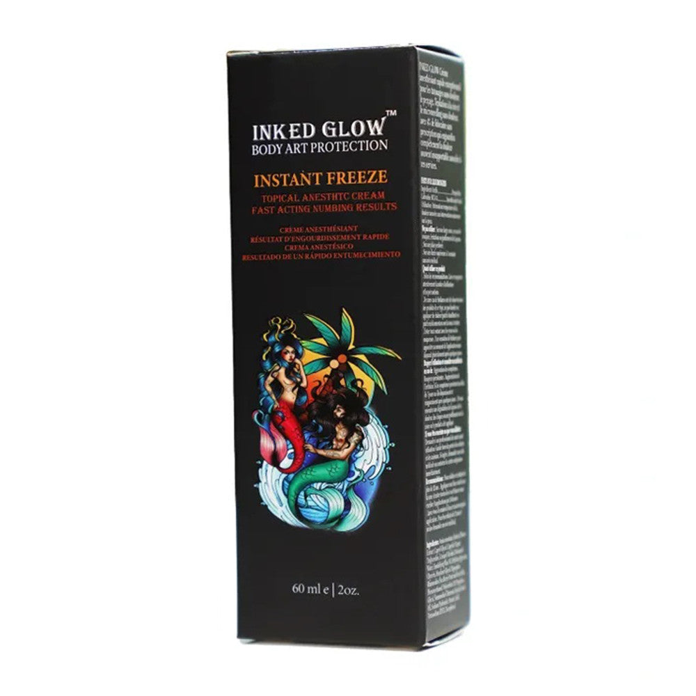 Inked Glow Instant Freeze Topical Anesthetic Cream, 2 Oz