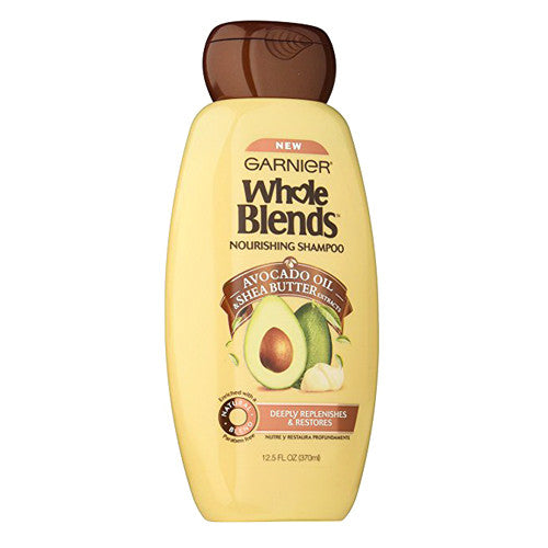 Garnier Whole Blends Nourishing Shampoo with Avocado Oil And Shea Butter Extracts, 12.5 oz
