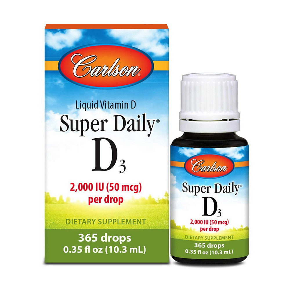 Carlson Super Daily D3 2000 IU Drops, 0.38 Oz