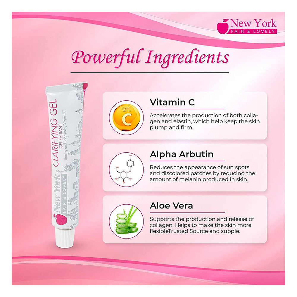 New York Fair and Lovely Clarifying Gel with Vitamin C, 1 Oz