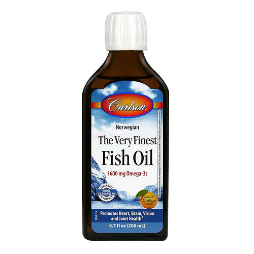 Carlson Norwegian The Very Finest Fish Oil 1,600 mg Omega-3s, Natural Orange Flavor, 6.7 oz