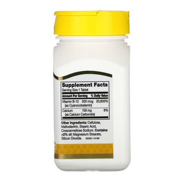 21st Century B-12 500 mcg Tablets, 110 Ea