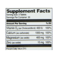 21st Century Cal Mag Zinc plus D Vitamin Tablets, 90 Ea