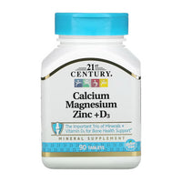 21st Century Cal Mag Zinc plus D Vitamin Tablets, 90 Ea