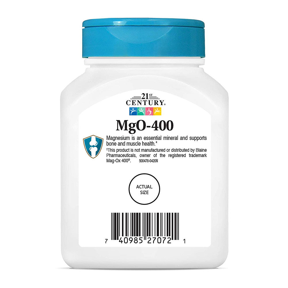 21st Century Magnesium Oxide 400 Mg Tablets, 90 Ea