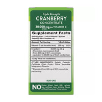 Natures Truth Cranberry Concentrate 30, 000 mg Plus Vitamin C Capsules, 90 Ea
