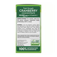 Natures Truth Cranberry Concentrate 30, 000 mg Plus Vitamin C Capsules, 90 Ea