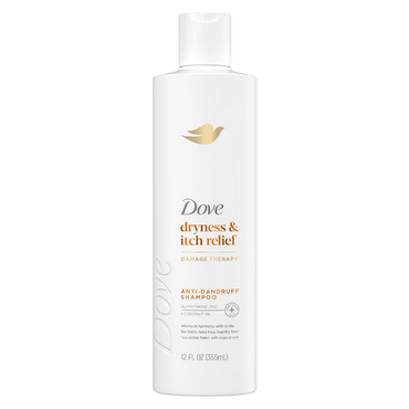 Dove Beauty DermaCare Anti Dandruff Shampoo for Scalp Dryness and Itch Relief, 12 Oz