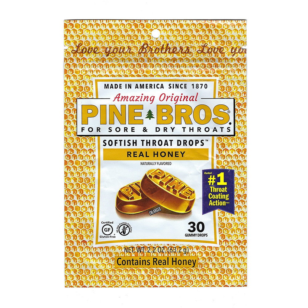 Pine Bros Softish Throat Drops, Natural Honey, 30 Ea