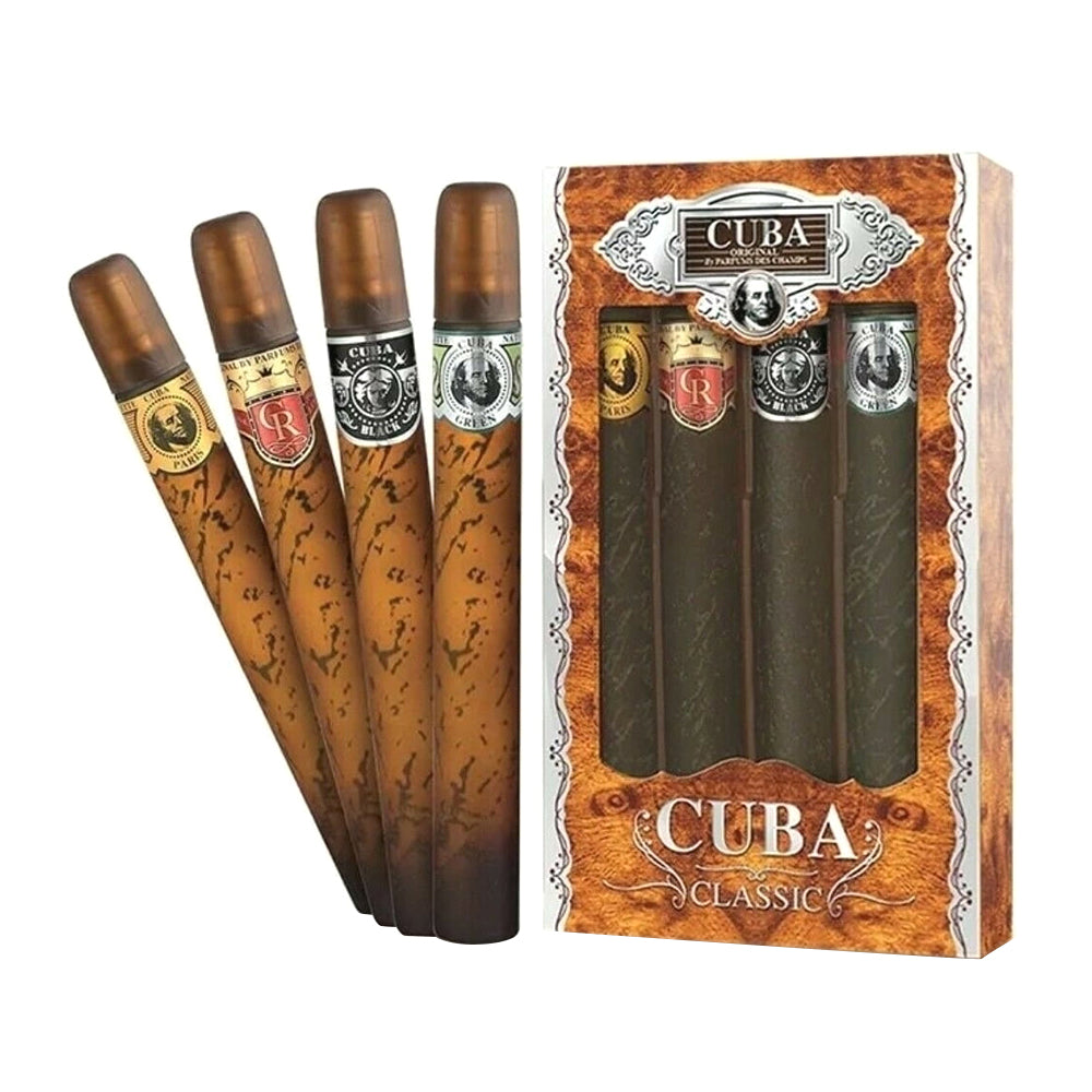 Cuba Classic EDT Cologne Spray 4 Piece Gift Set for Men 1Ea