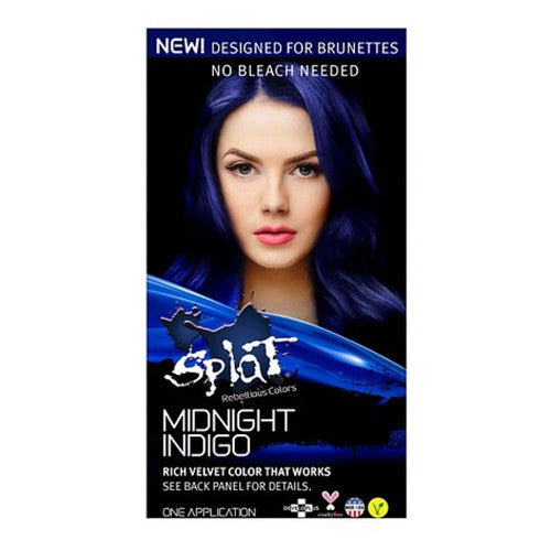 Splat Revellious Colors Rich Velvet Color for Brunettes, Midnight Indigo Kit, 1 Ea