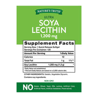 Natures Truth Ultra Soya Lecithin Softgels 1200 mg, 120 Ea