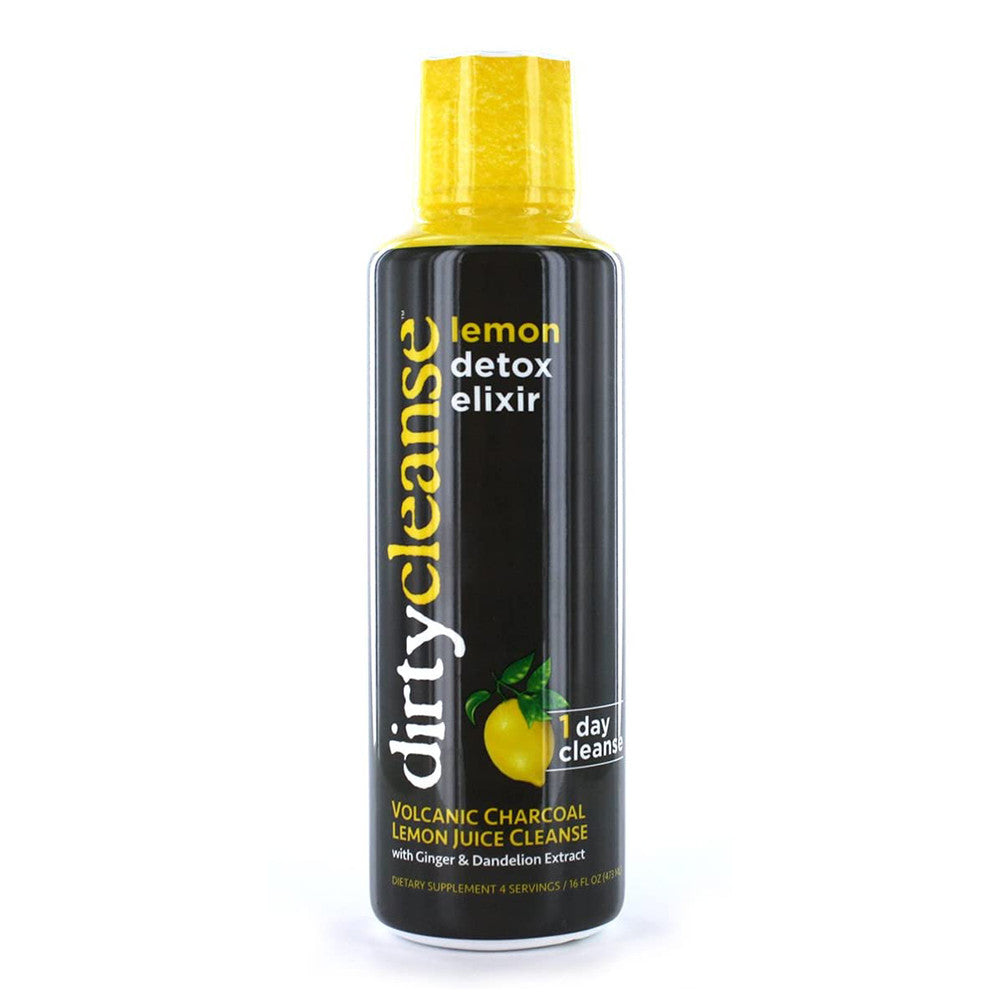 Dirty Cleanse Volcanic Charcoal Lemon Detox Elixir, 16 Oz