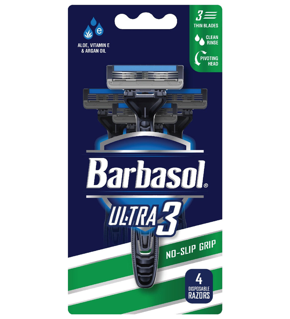 Barbasol Ultra 3 Premium Razors Disposable, 4 Ea