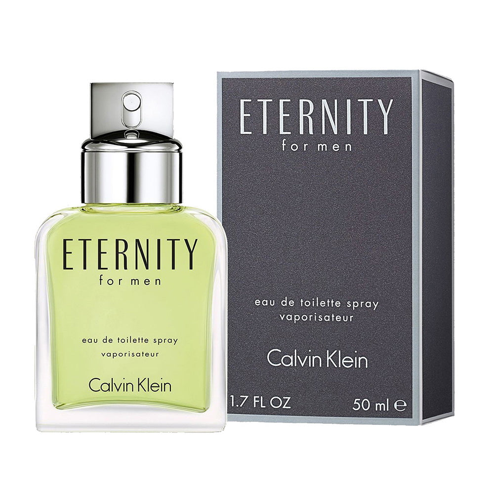Calvin Klein Eternity Eau De Toilette Spray for Men Fresh Aromatic Everyday Fragrance 1.7Oz (50ml)