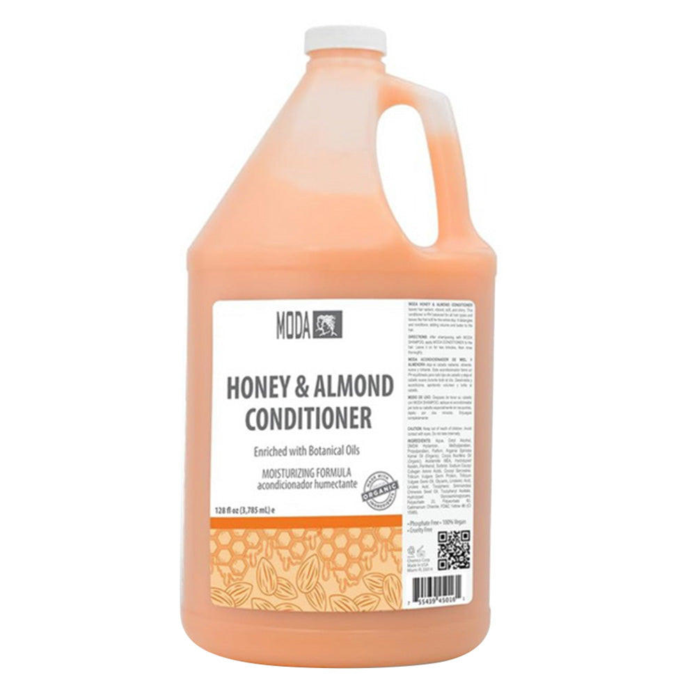 Moda Honey and Almond Conditioner Enriched with Botanical Oils Moisturizing Formula 128Oz (3785ml)