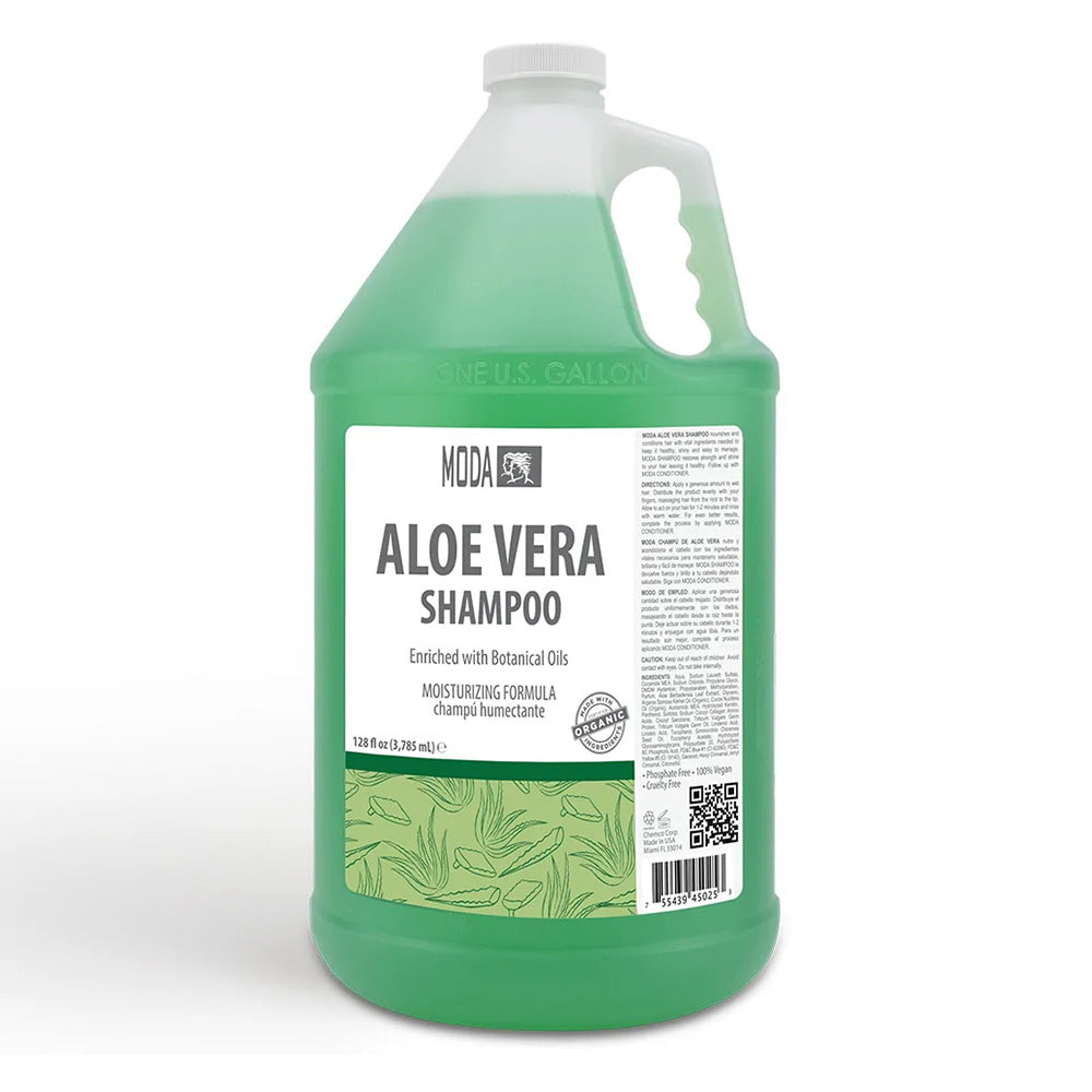 Chemco Moda Aloe Vera Moisturizing Hair Shampoo 128Oz (3785ml)