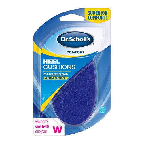 Dr Scholls Comfort Heel Cushions For Women, Size 6-10, 1 Pair