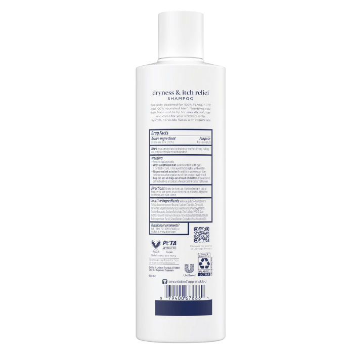Dove Beauty DermaCare Anti Dandruff Shampoo for Scalp Dryness and Itch Relief, 12 Oz