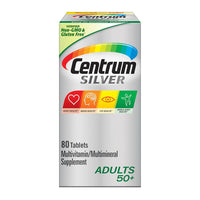 Centrum Silver Adult 50 Plus Multiviramin and Multiminerals Supplement Tablets, 80 Ea