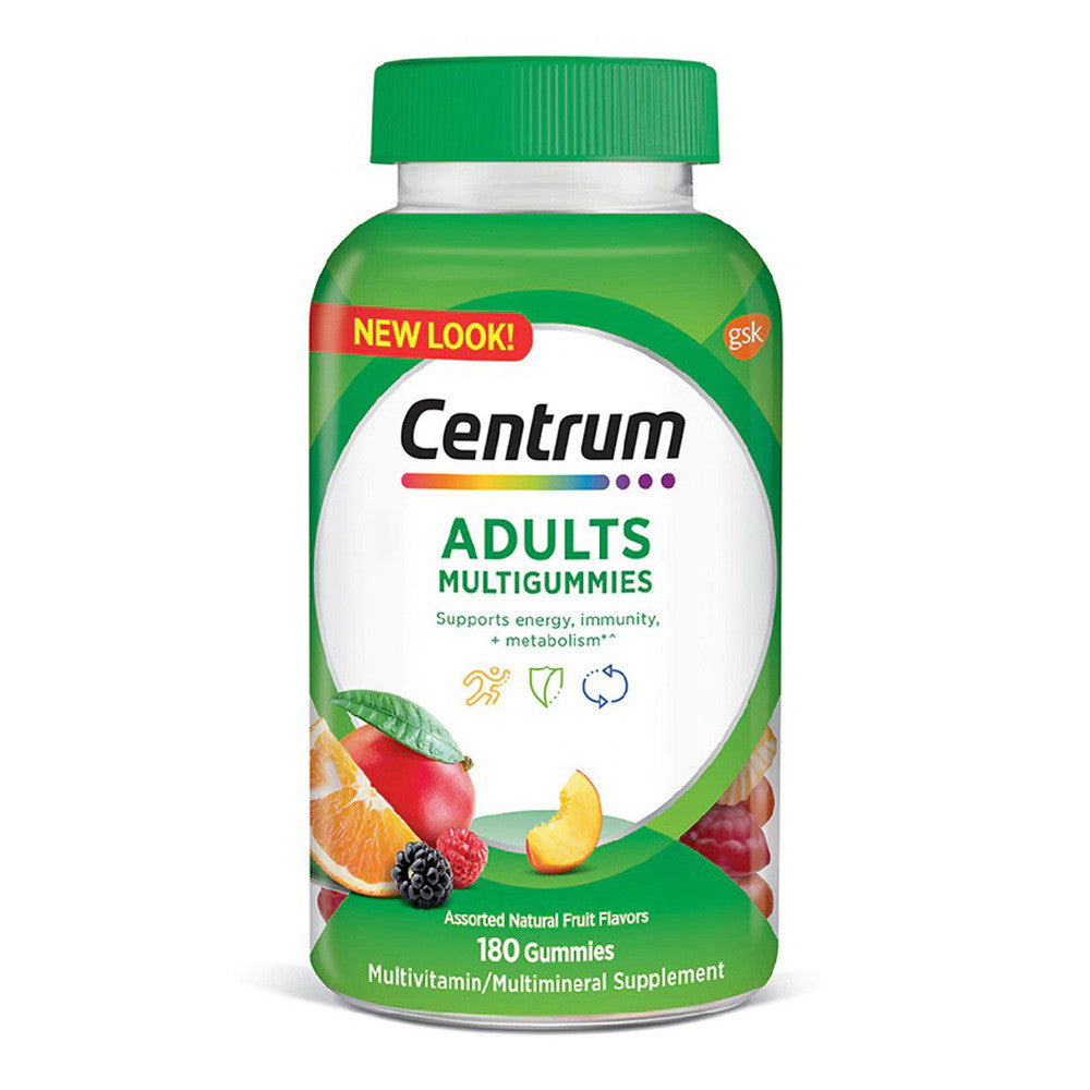 Centrum Adult Multivitamin and Multiminerals Gummies, Assorted Fruit, 180 Ea