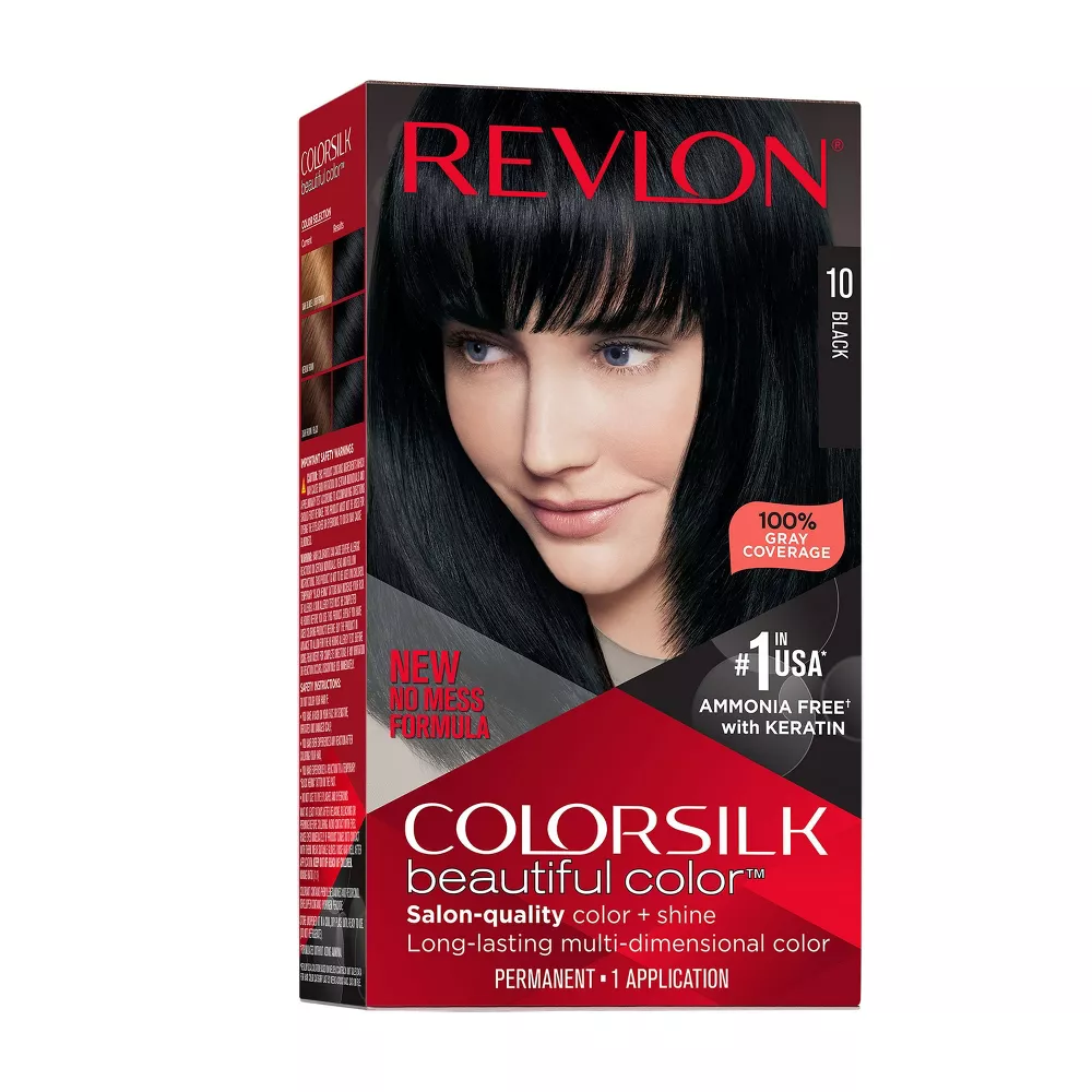Revlon Beautiful Color Permanent Hair Color, 010 Black, 1.0 Ea