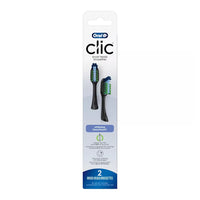 Oral-B Clic Toothbrush Replacement Brush Heads, Whitening, Black, 2 Ct