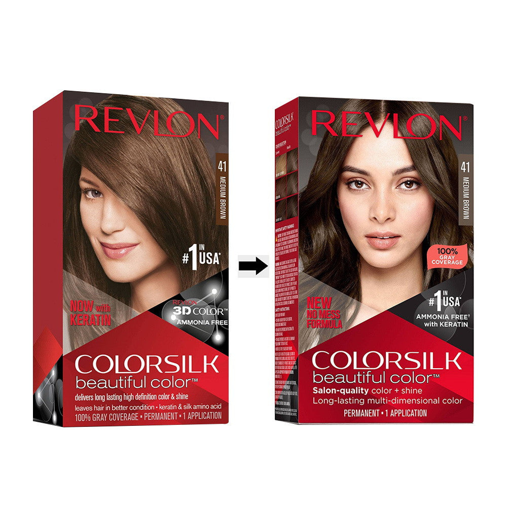 Revlon Colorsilk Beautiful Color Permanent Hair Color, 47 Medium Rich Brown, 1 Ea