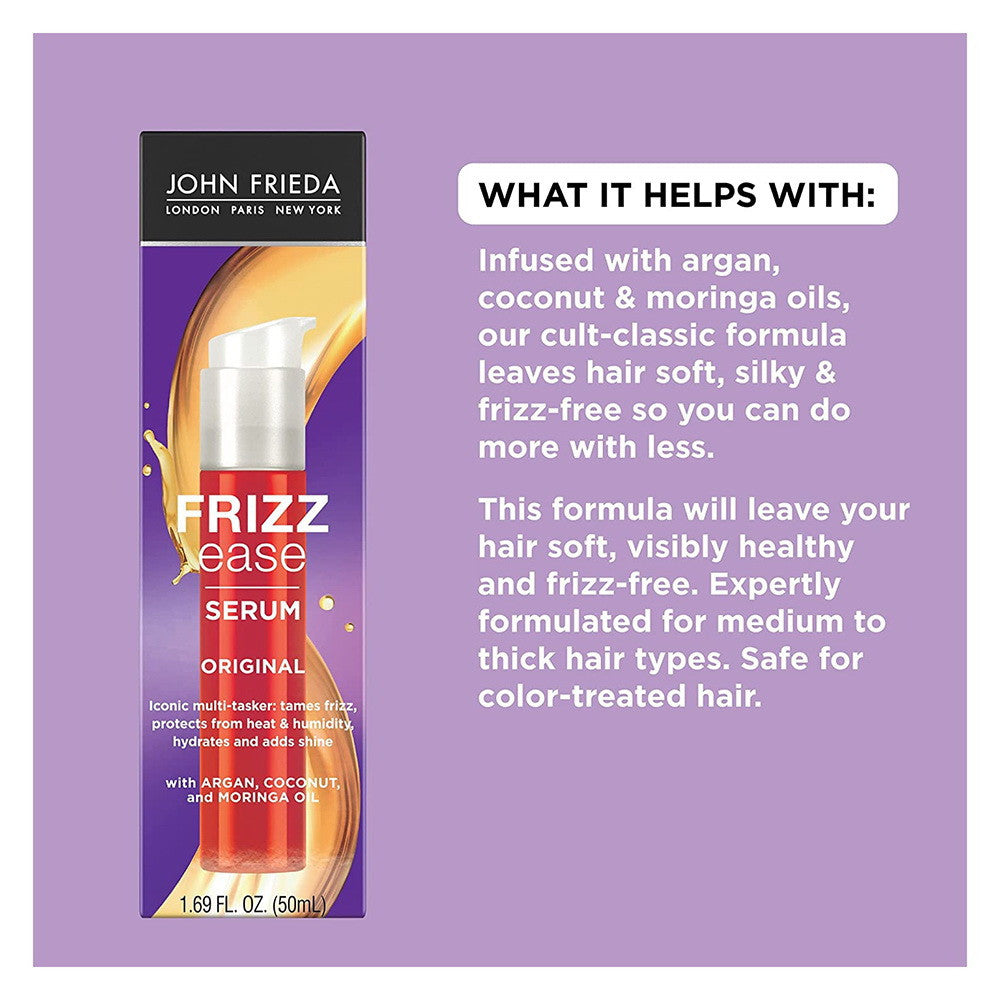 John Frieda Frizz-Ease Original Hair Serum Unscented - 1.69 Oz