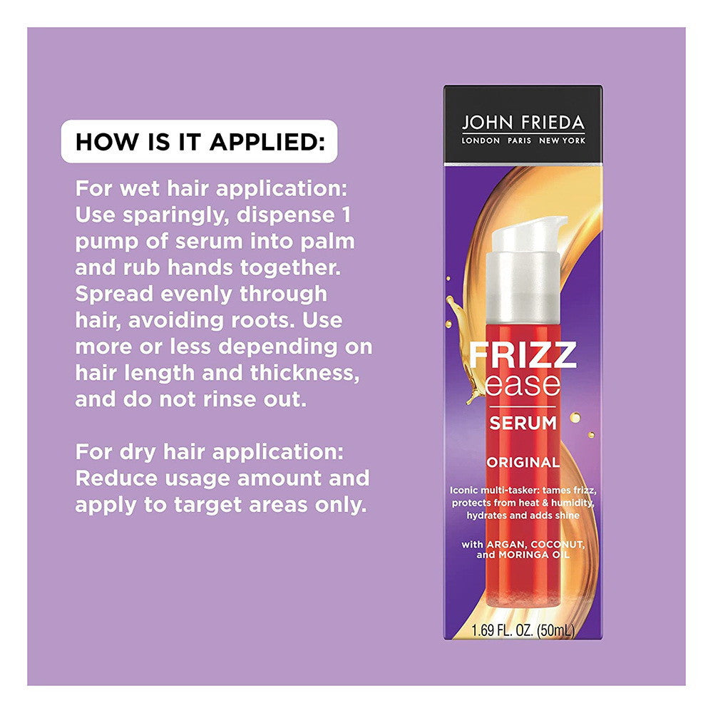 John Frieda Frizz-Ease Original Hair Serum Unscented - 1.69 Oz