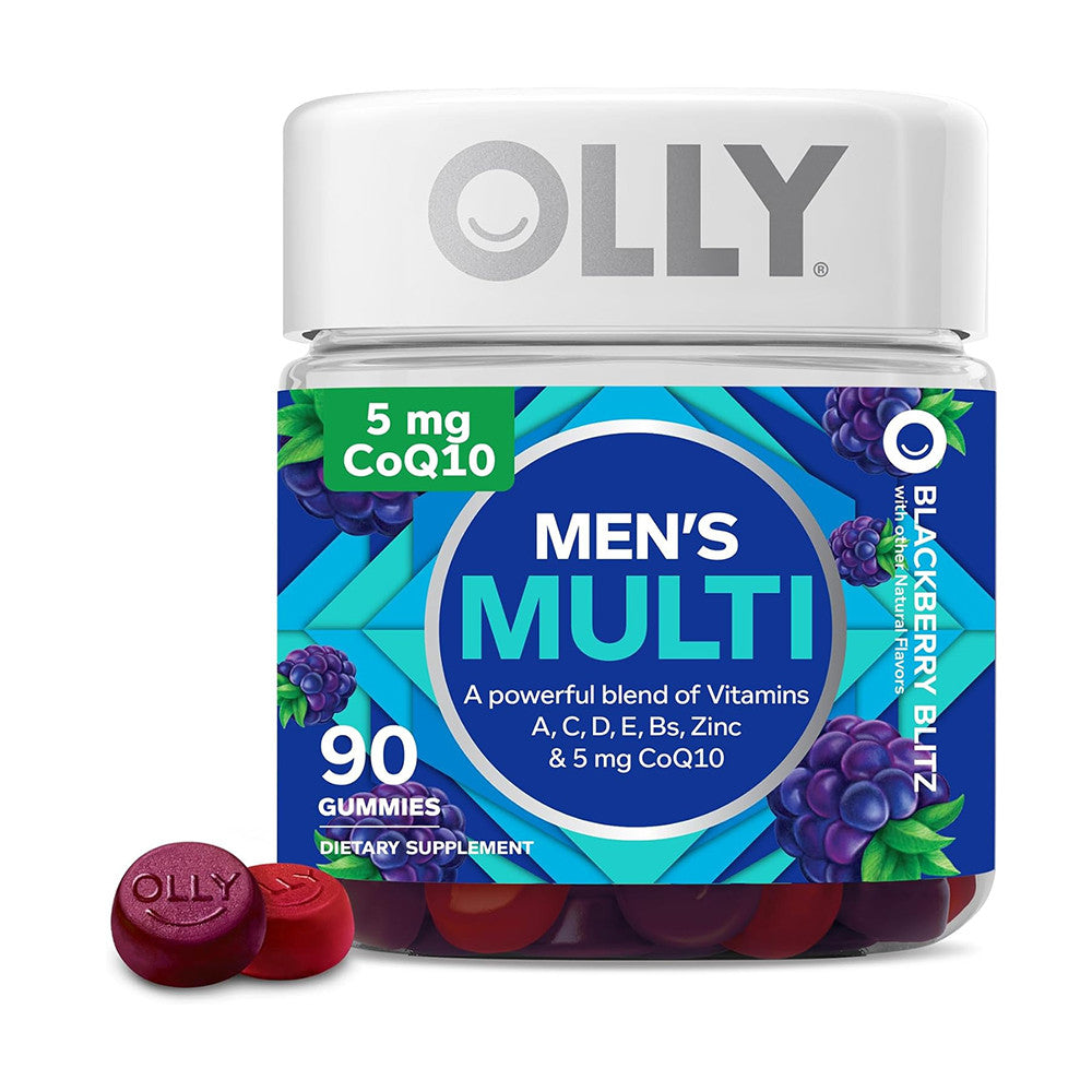 Olly Mens Multivitamin Gummy Supplements, Blackberry Blitz, 90 Ea
